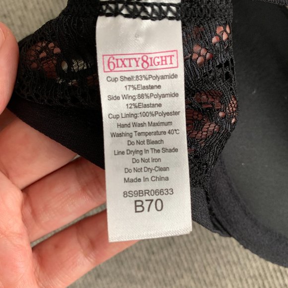 6ixty 8ight Front Closure Bra, Size B70 / 32B - Picture 3 of 3